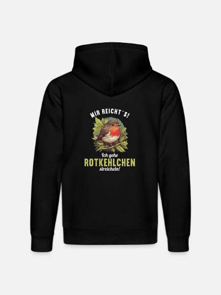 Robin Rotkehlchen - Stanley/Stella Unisex Bio-Hoodie DRUMMER - Schwarz