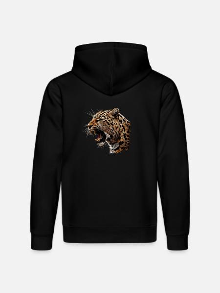 Amur Leopard Amurleoparden Amurleopard - Stanley/Stella DRUMMER Unisex Organic Hoodie - black
