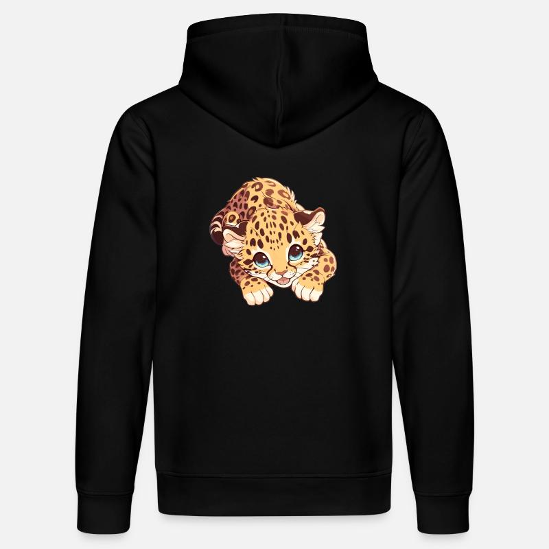 Léopard léopard - Sweat à capuche bio DRUMMER Stanley/Stella Unisexe - noir