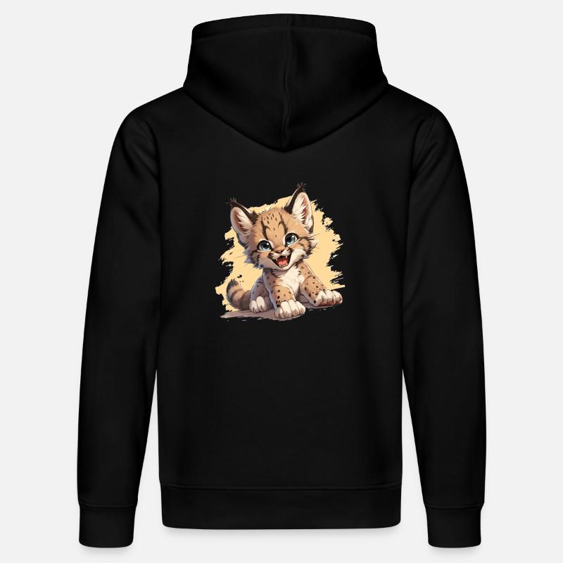 Lynx Luchse Luchs - Sweat à capuche bio DRUMMER Stanley/Stella Unisexe - noir