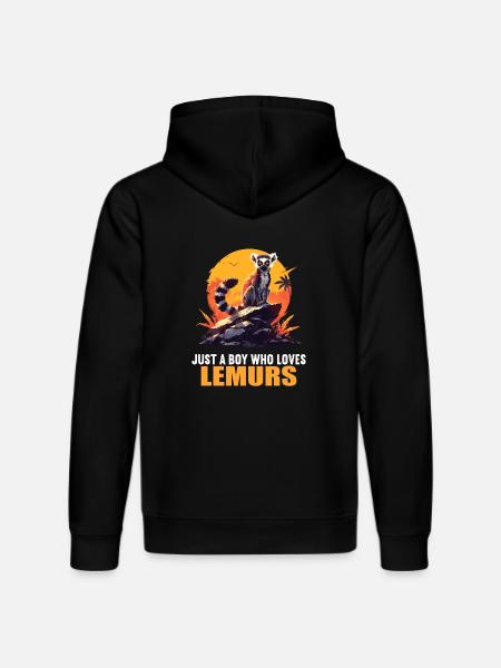 Lemuren Lemurs Lemur - Stanley/Stella DRUMMER Unisex Organic Hoodie - black