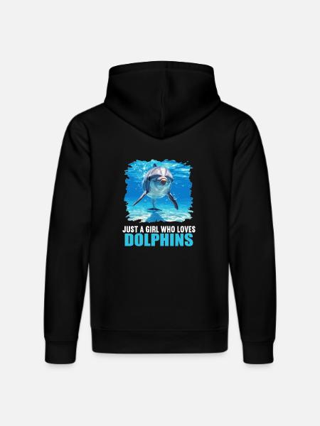 Dolphin Dolphins Dolphin - Stanley/Stella DRUMMER Unisex Organic Hoodie - black