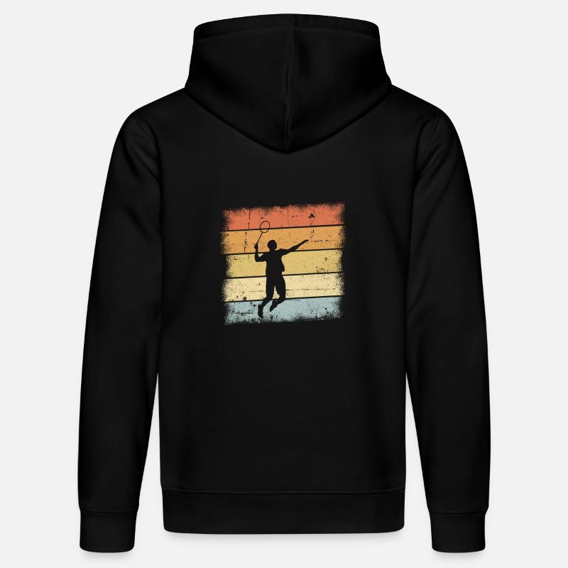 Badminton Rétro - Sweat à capuche bio DRUMMER Stanley/Stella Unisexe - noir