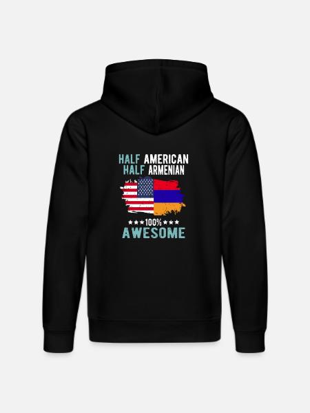 Half American Half Armenian - Stanley/Stella DRUMMER Unisex Organic Hoodie - black
