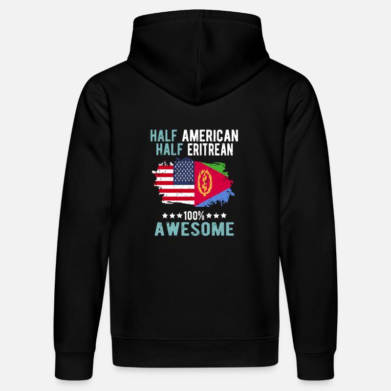 Mi-Américain, mi-Érythréen - Sweat à capuche bio DRUMMER Stanley/Stella Unisexe - noir