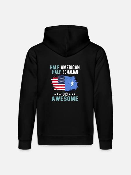 Half American Half Somali - Stanley/Stella DRUMMER Unisex Organic Hoodie - black