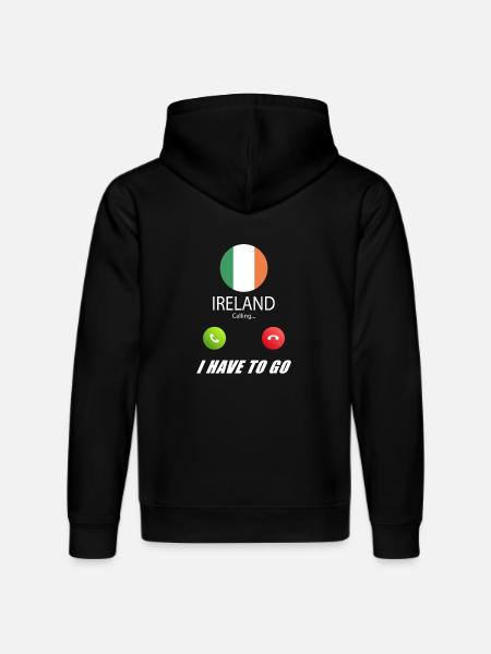 Ireland calls lusiger flags saying - Stanley/Stella DRUMMER Unisex Organic Hoodie - black