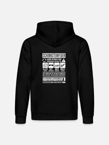 Schornsteinfeger Spruch lustig - Stanley/Stella Unisex Bio-Hoodie DRUMMER  - Schwarz