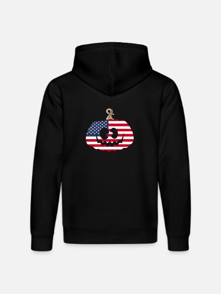 Hungary Halloween Pumpkin - Stanley/Stella DRUMMER Unisex Organic Hoodie - black