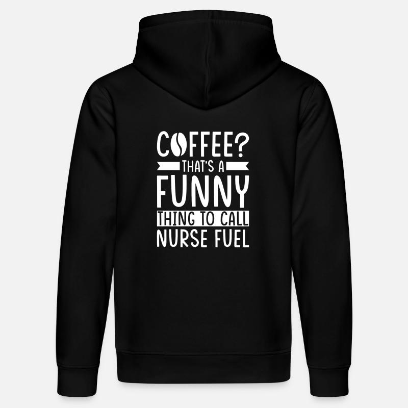 Krankenschwester Kaffee Spruch - Stanley/Stella Unisex Bio-Hoodie DRUMMER  - Schwarz