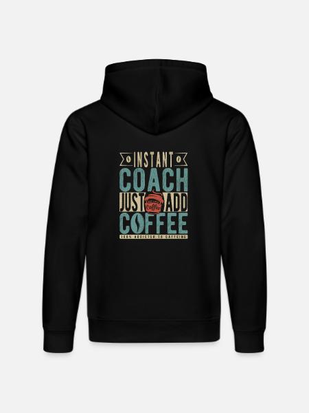 Instant Coach Just Add Coffee - Stanley/Stella DRUMMER Unisex Organic Hoodie - black