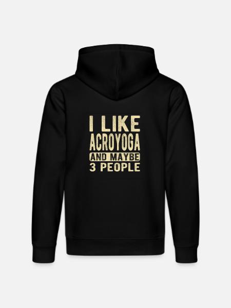 Acroyoga-Spruch - Stanley/Stella Unisex Bio-Hoodie DRUMMER  - Schwarz
