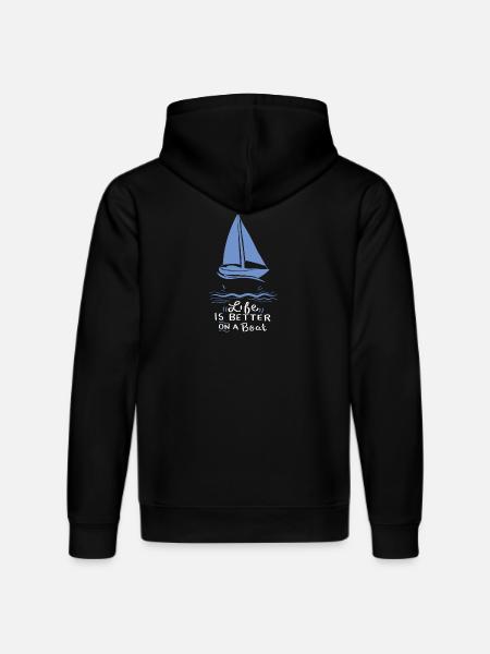 Sailing Sailing Boat - Stanley/Stella DRUMMER Unisex Organic Hoodie - black
