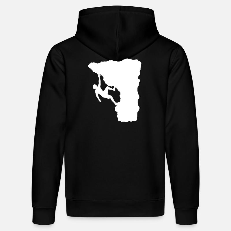 Climber on the ledge - Stanley/Stella DRUMMER Unisex Organic Hoodie - black