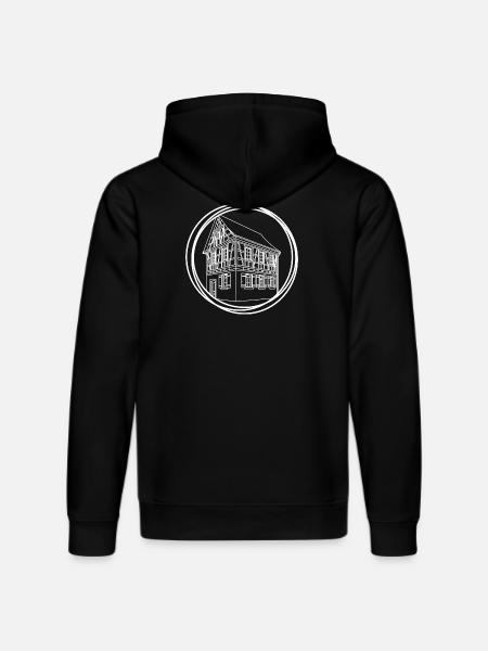 Line House Circle Drawing - Stanley/Stella DRUMMER Unisex Organic Hoodie - black