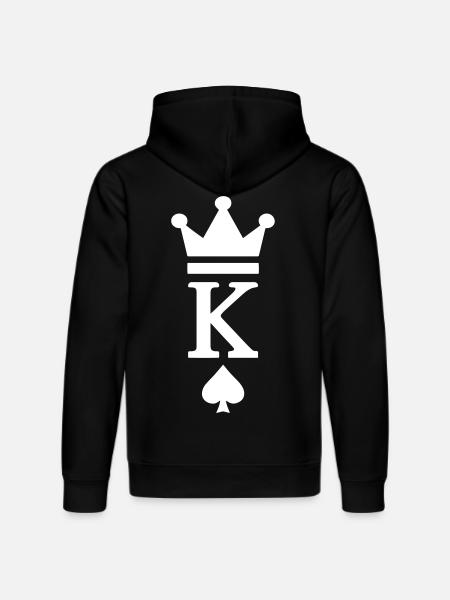 KING CROWN PIK - Stanley/Stella DRUMMER Unisex Organic Hoodie - black