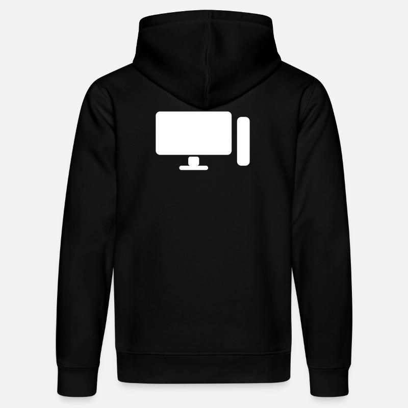 Minimal PC Setup Icon – Gamer Design - Stanley/Stella Unisex Bio-Hoodie DRUMMER  - Schwarz