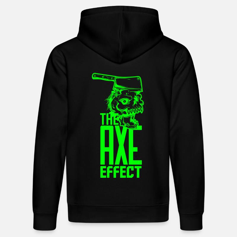 Crâne avec hache - Sweat à capuche bio DRUMMER Stanley/Stella Unisexe - noir