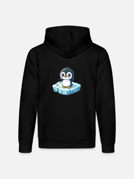 Penguin, Melting Ice, South Pole - Stanley/Stella DRUMMER Unisex Organic Hoodie - black