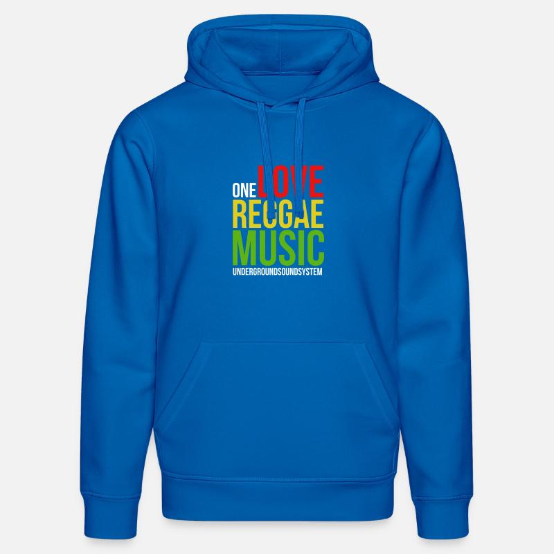 One Love Conception musicale Reggae - Sweat à capuche bio DRUMMER Stanley/Stella Unisexe - bleu roi