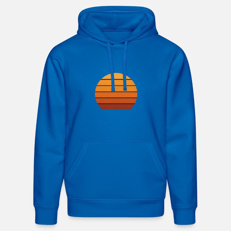 Silhouette abstraite coucher de soleil - Sweat à capuche bio DRUMMER Stanley/Stella Unisexe - bleu roi