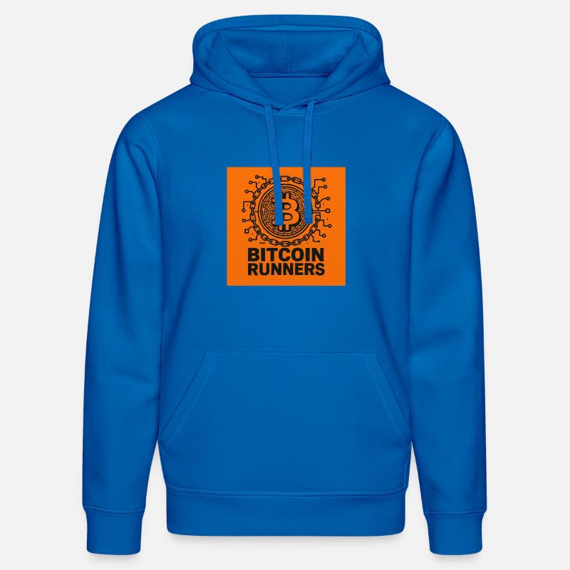 BITCOINRUNNERS - Sweat à capuche bio DRUMMER Stanley/Stella Unisexe - bleu roi