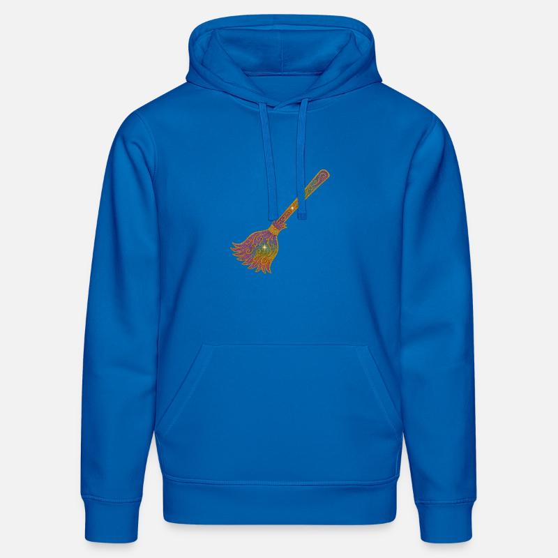Balai à paillettes arc-en-ciel Magic - Sweat à capuche bio DRUMMER Stanley/Stella Unisexe - bleu roi