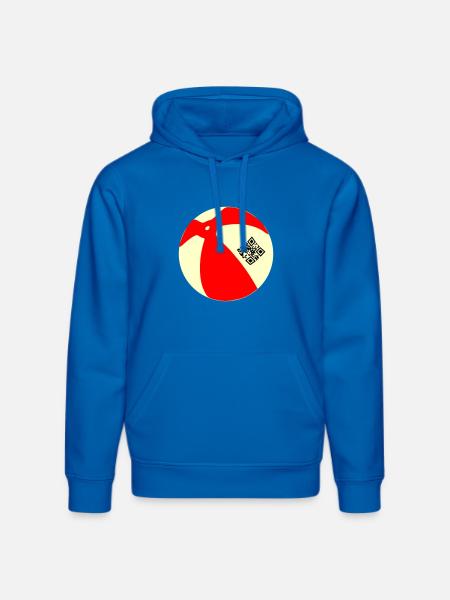 Ball QR - Stanley/Stella DRUMMER Unisex Organic Hoodie - royal blue