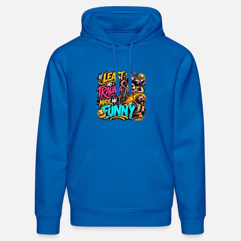 Le traumatisme m’a rendu drôle - Sweat à capuche bio DRUMMER Stanley/Stella Unisexe - bleu roi