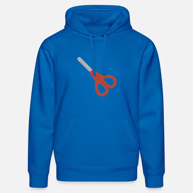 Icône des Ciseaux Rouges - Sweat à capuche bio DRUMMER Stanley/Stella Unisexe - bleu roi