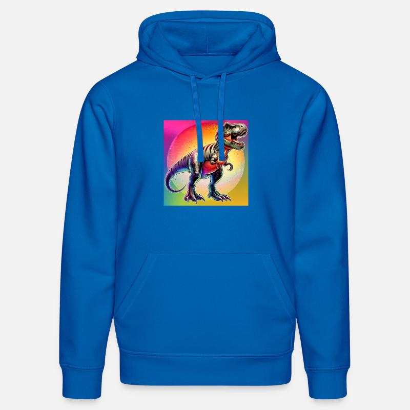dinosaure - Sweat à capuche bio DRUMMER Stanley/Stella Unisexe - bleu roi