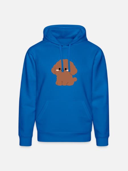 Brown Poodle Plush Charm - Stanley/Stella DRUMMER Unisex Organic Hoodie - royal blue