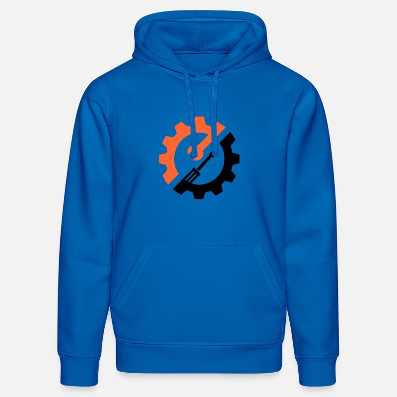 Outil d’engrenage – Logo du mécanicien - Sweat à capuche bio DRUMMER Stanley/Stella Unisexe - bleu roi
