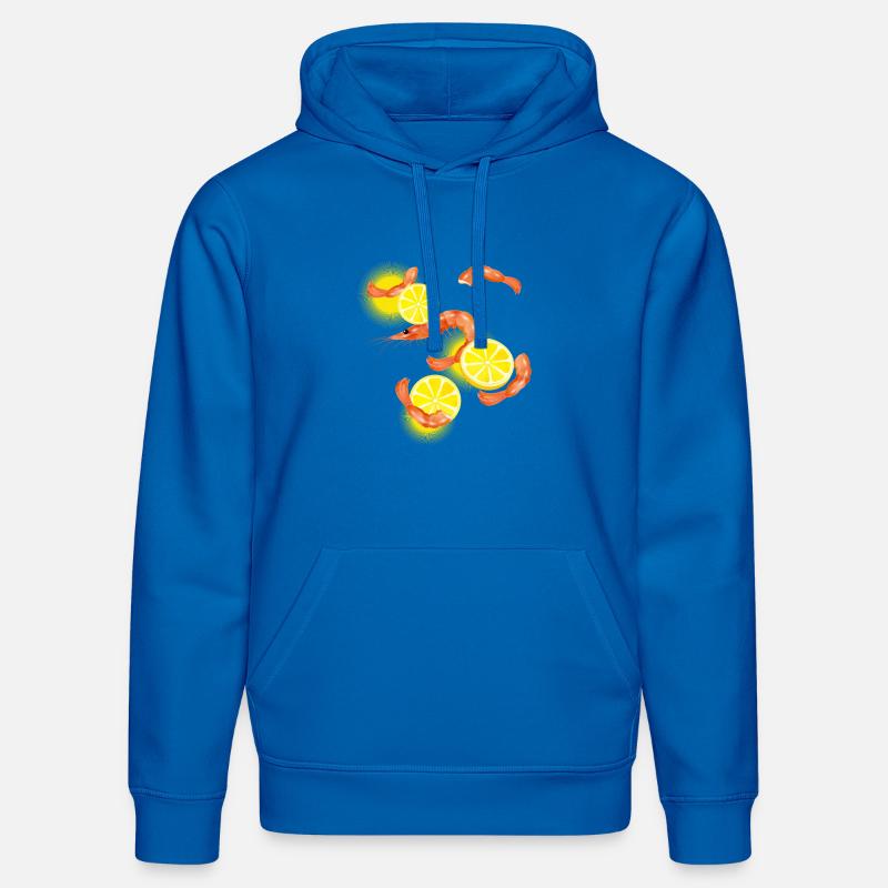 Garnelen oder Shrimps mit Zitronen Scheiben - Stanley/Stella Unisex Bio-Hoodie DRUMMER  - Königsblau