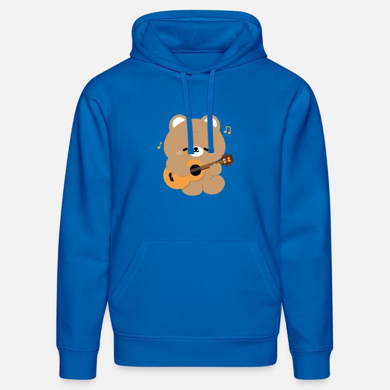 Bear Guitar Serenade - Sweat à capuche bio DRUMMER Stanley/Stella Unisexe - bleu roi