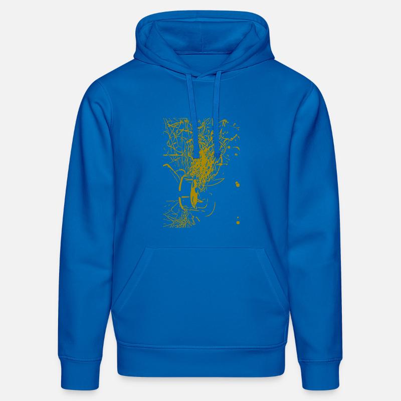 Conception abstraite - Sweat à capuche bio DRUMMER Stanley/Stella Unisexe - bleu roi