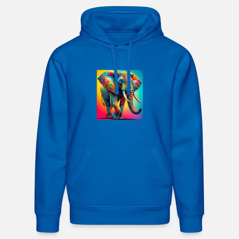 éléphant - Sweat à capuche bio DRUMMER Stanley/Stella Unisexe - bleu roi