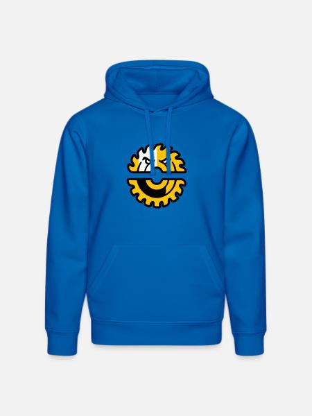 Circular Saw Mascot Logo - Stanley/Stella DRUMMER Unisex Organic Hoodie - royal blue