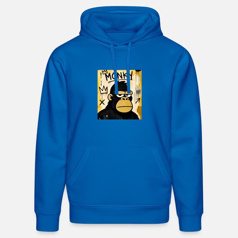 Monky Graffiti Ape - Sweat à capuche bio DRUMMER Stanley/Stella Unisexe - bleu roi