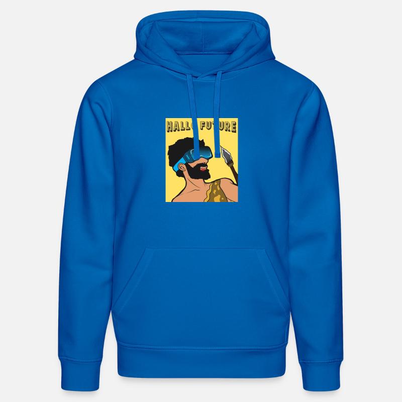 Hallo Future Caveman VR Stil - Stanley/Stella Unisex Bio-Hoodie DRUMMER  - Königsblau