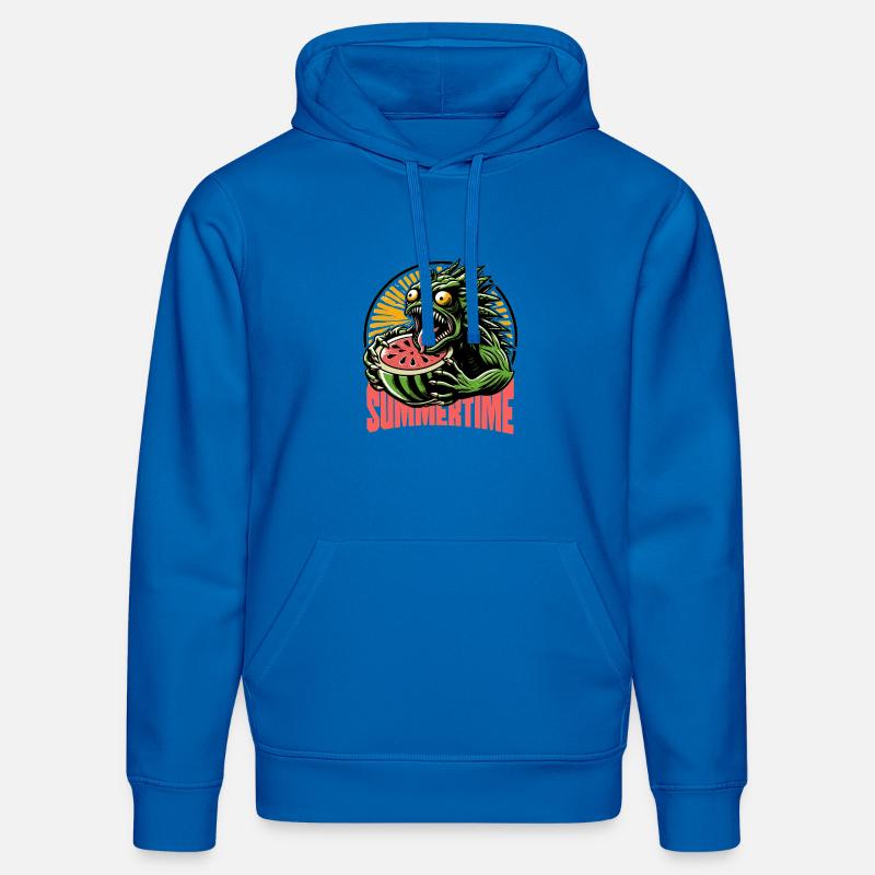 Summertime Summer Vibes Plage Melon Monstre - Sweat à capuche bio DRUMMER Stanley/Stella Unisexe - bleu roi