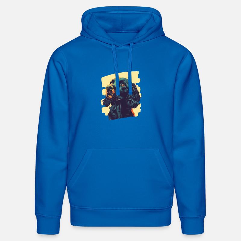 Cocker Spaniel - Sweat à capuche bio DRUMMER Stanley/Stella Unisexe - bleu roi