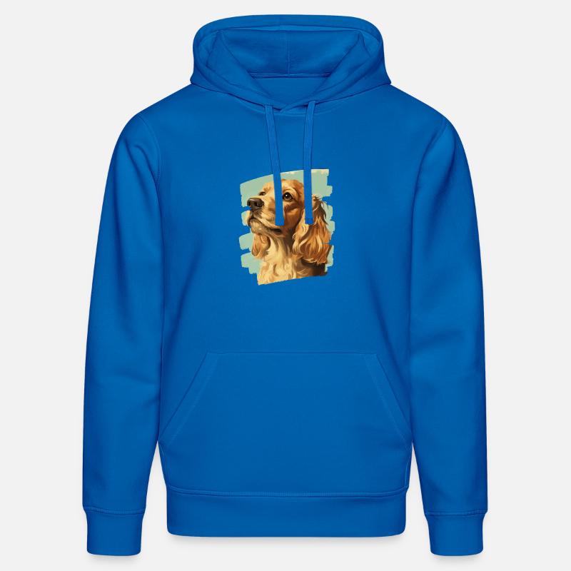 Cocker Spaniel - Sweat à capuche bio DRUMMER Stanley/Stella Unisexe - bleu roi
