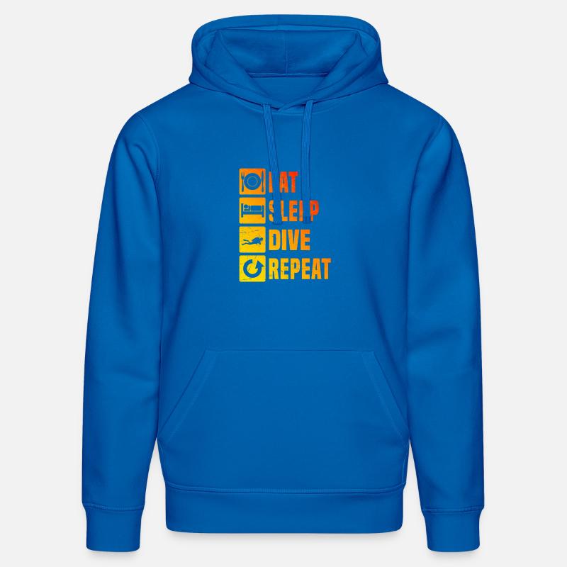 Illustration de plongée pour la plongée - Sweat à capuche bio DRUMMER Stanley/Stella Unisexe - bleu roi