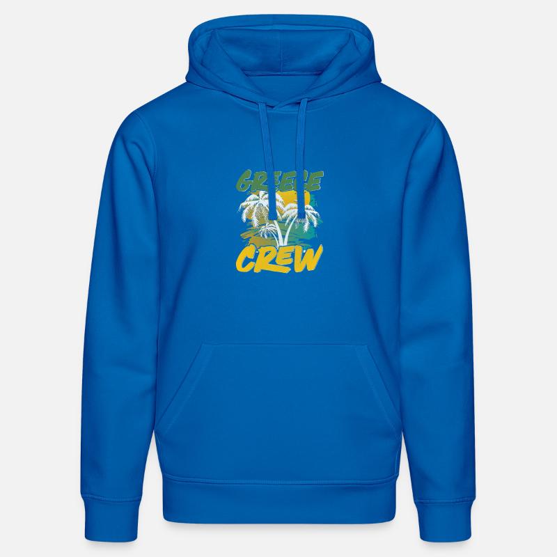 Équipage Grèce - Sweat à capuche bio DRUMMER Stanley/Stella Unisexe - bleu roi