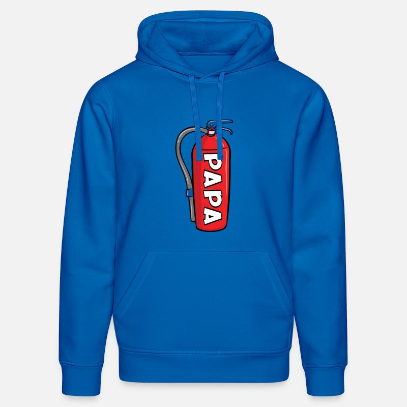 Annonceur du bébé - Papa pompier - Sweat à capuche bio DRUMMER Stanley/Stella Unisexe - bleu roi