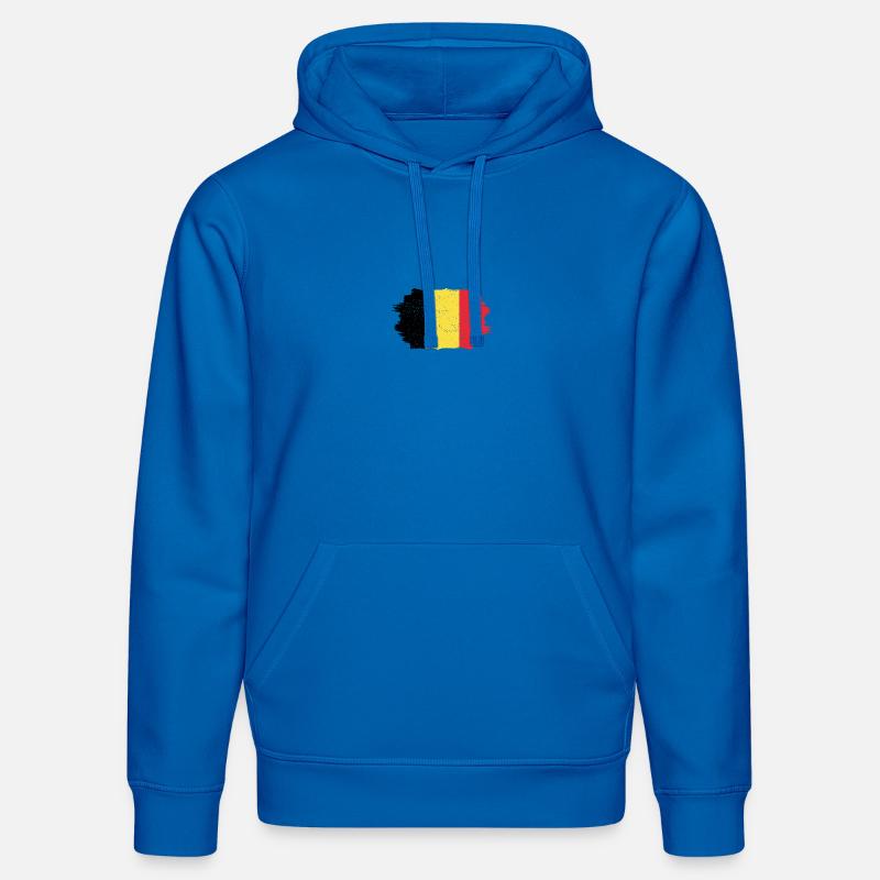 Drapeau belge coup de pinceau - Sweat à capuche bio DRUMMER Stanley/Stella Unisexe - bleu roi