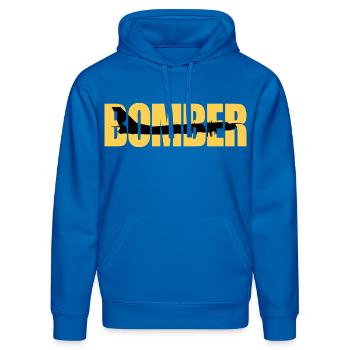 Bomber Tu-95 - Stanley/Stella Unisex Bio-Hoodie DRUMMER  - Königsblau - Vorne - Liana (172cm) & Jaron (178cm)