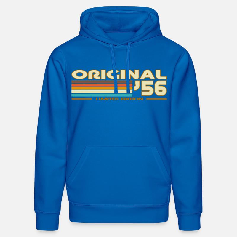 Original 56 Rayures rétro - Sweat à capuche bio DRUMMER Stanley/Stella Unisexe - bleu roi