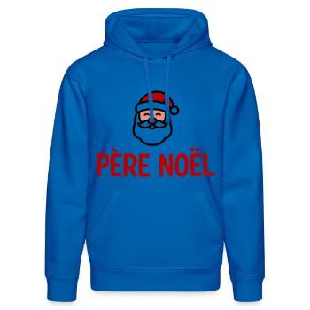 Santa Claus humor - Stanley/Stella DRUMMER Unisex Organic Hoodie - royal blue - Front - Liana (172cm) & Jaron (178cm)
